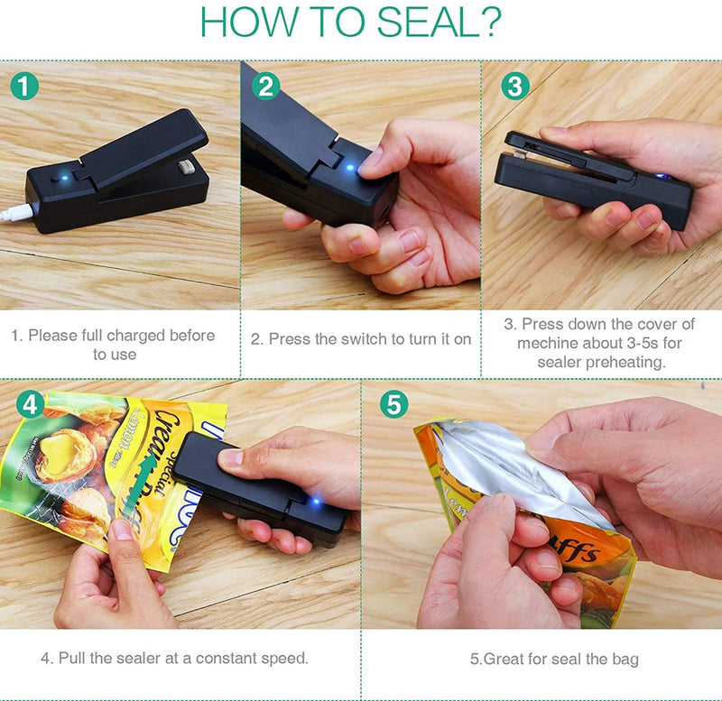 Load image into Gallery viewer, Mini Rechargeable 2-in-1 Bag Sealer and Cutter - ESSMCO
