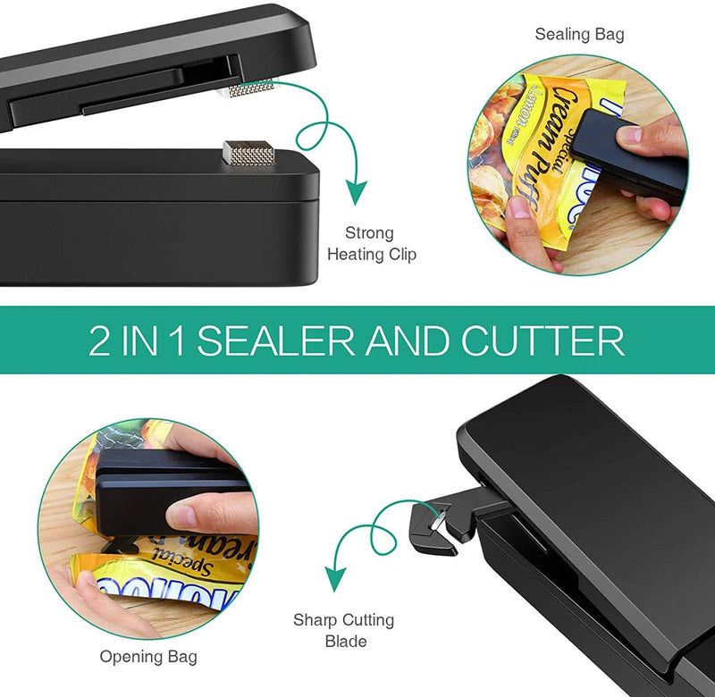 Load image into Gallery viewer, Mini Rechargeable 2-in-1 Bag Sealer and Cutter - ESSMCO
