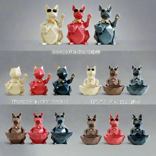 Modern Fortune Cat Desktop Decoration for Home, Living Room, and Entrance - ESSMCO