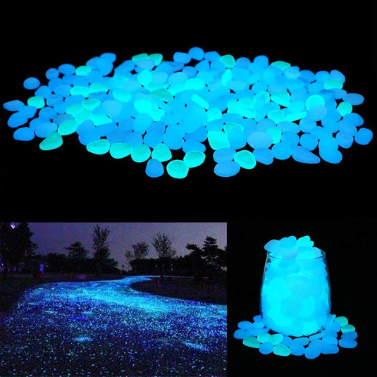 500PCS Glow in the Dark Garden Pebbles - Luminous Stones - ESSMCO