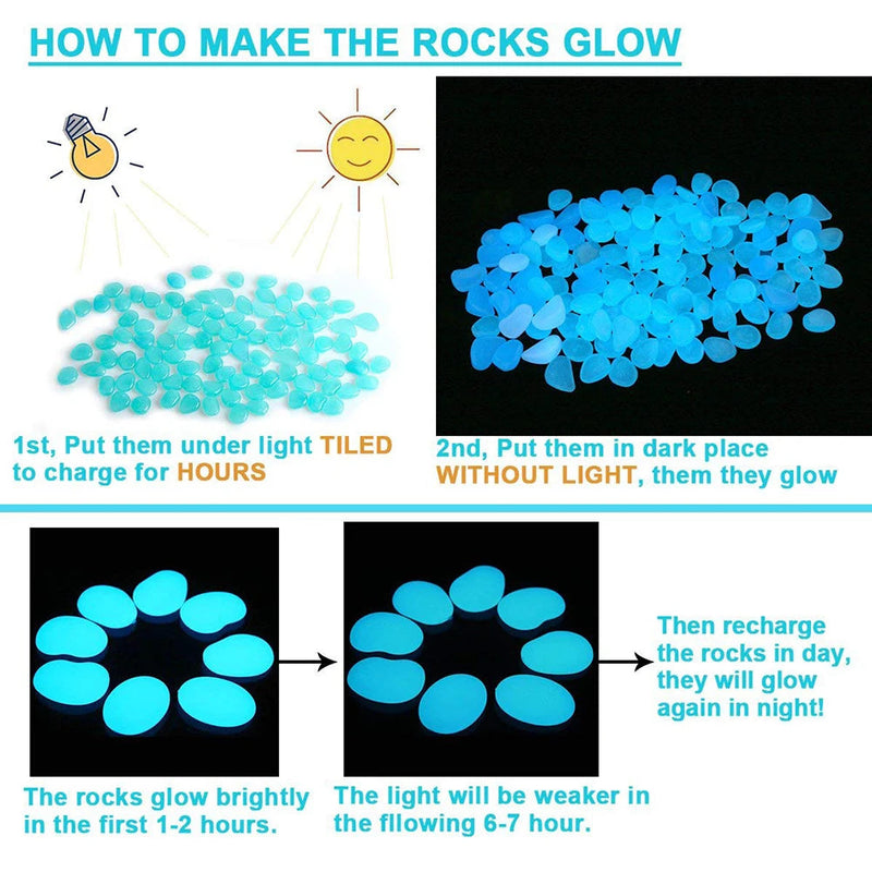 Load image into Gallery viewer, 500PCS Glow in the Dark Garden Pebbles - Luminous Stones - ESSMCO
