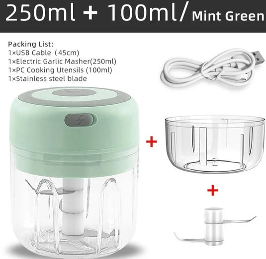 Electric Mini Food Chopper USB Vegetable Grinder - ESSMCO