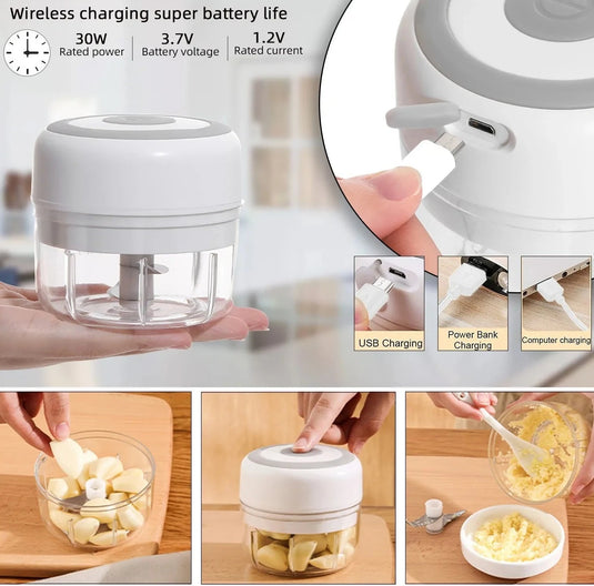 Electric Mini Food Chopper USB Vegetable Grinder - ESSMCO