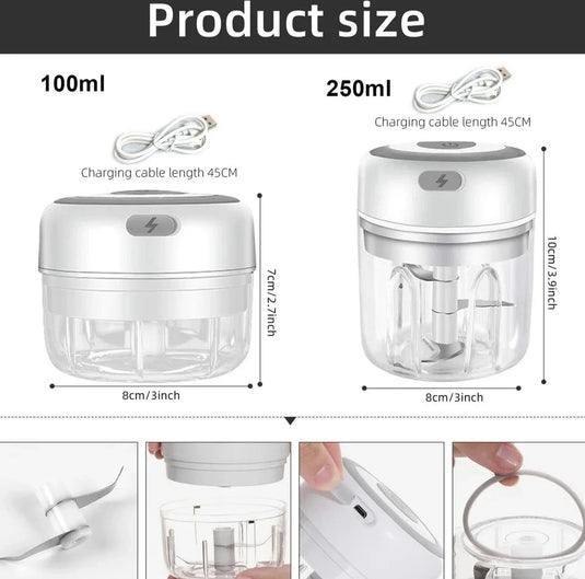 Electric Mini Food Chopper USB Vegetable Grinder - ESSMCO