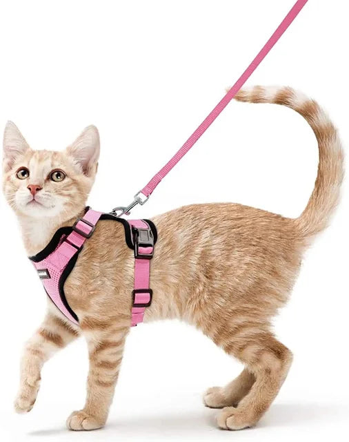 Load image into Gallery viewer, Escape Proof Cat Harness &amp; Leash Set | Adjustable Vest with Reflective Strips - ESSMCO
