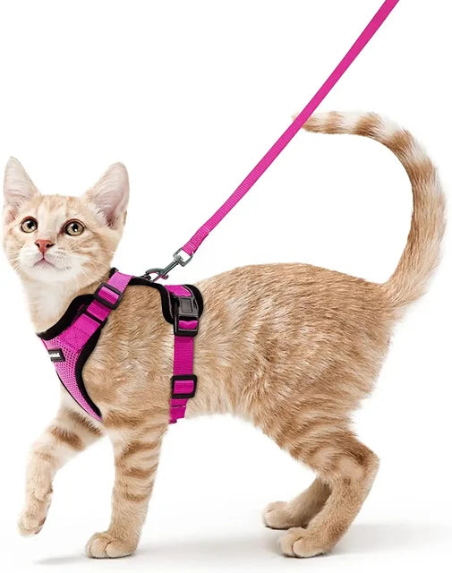 Escape Proof Cat Harness & Leash Set | Adjustable Vest with Reflective Strips - ESSMCO