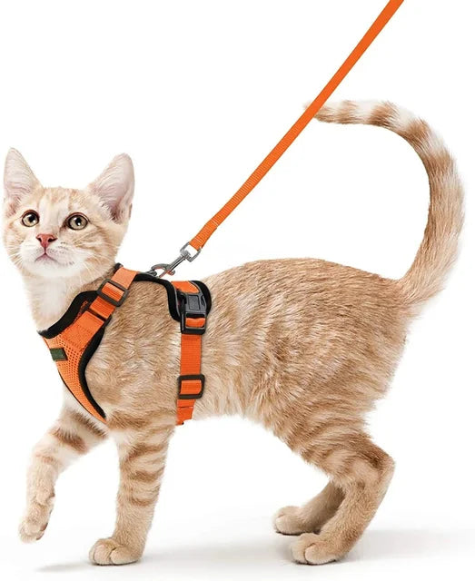 Load image into Gallery viewer, Escape Proof Cat Harness &amp; Leash Set | Adjustable Vest with Reflective Strips - ESSMCO
