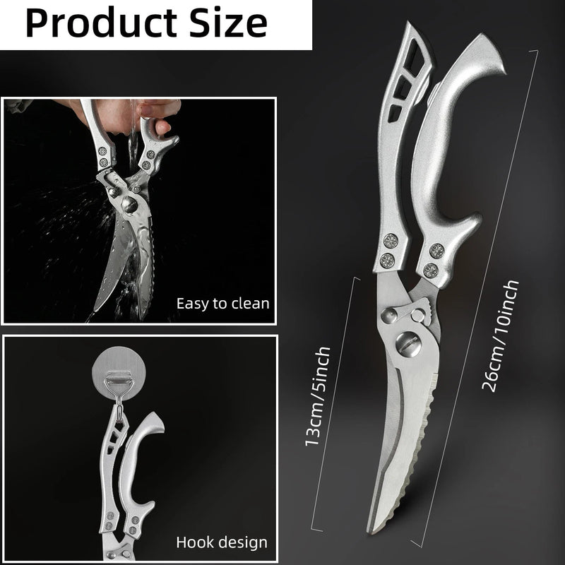 Load image into Gallery viewer, Stainless Steel Kitchen Scissors for Chicken, Duck, and Fish - ESSMCO
