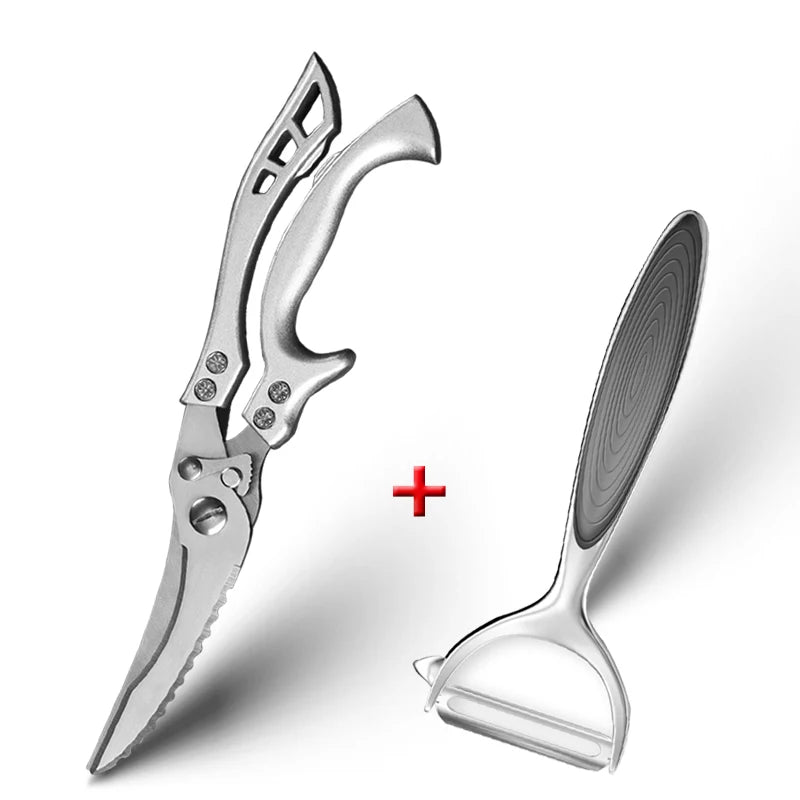 Load image into Gallery viewer, Stainless Steel Kitchen Scissors for Chicken, Duck, and Fish - ESSMCO
