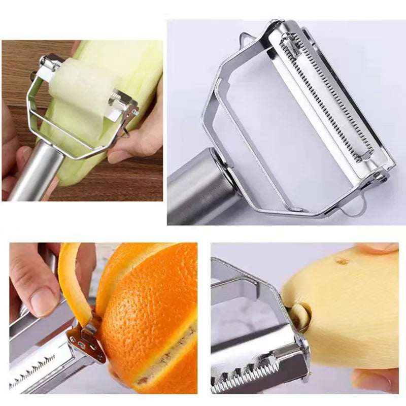 Load image into Gallery viewer, Multifunctional Stainless Steel Vegetable and Fruit Peeler - ESSMCO
