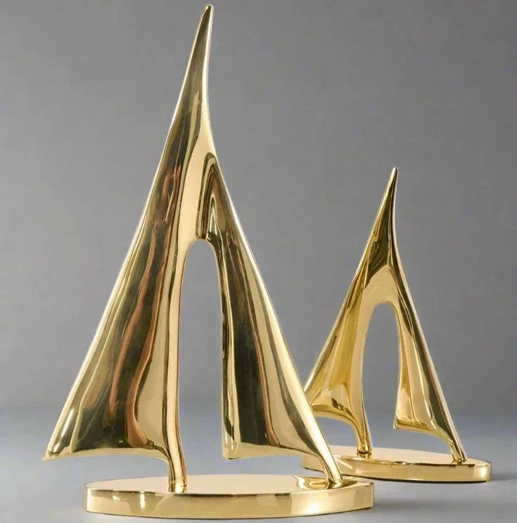 Load image into Gallery viewer, Sail Boat Sculpture - Modern Minimalist Desk Decoration - ESSMCO
