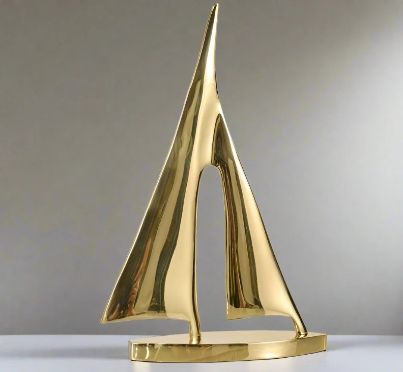 Load image into Gallery viewer, Sail Boat Sculpture - Modern Minimalist Desk Decoration - ESSMCO
