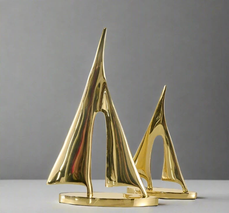 Load image into Gallery viewer, Sail Boat Sculpture - Modern Minimalist Desk Decoration - ESSMCO
