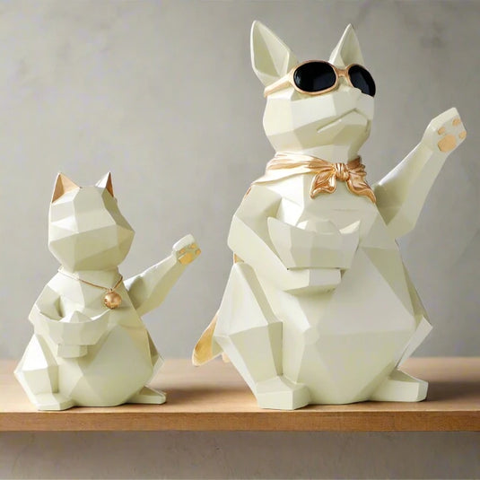 Modern Fortune Cat Desktop Decoration for Home, Living Room, and Entrance - ESSMCO