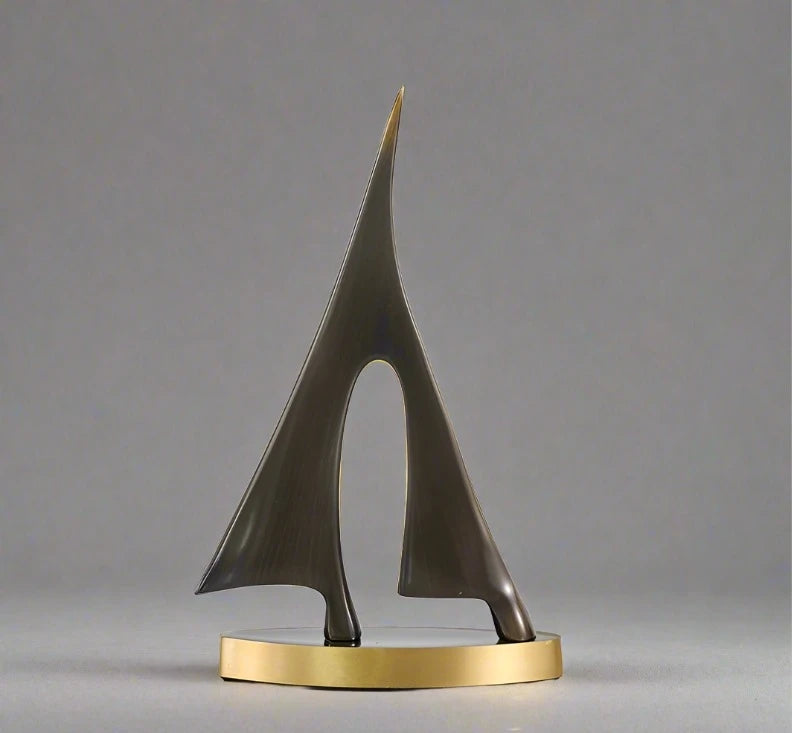 Load image into Gallery viewer, Sail Boat Sculpture - Modern Minimalist Desk Decoration - ESSMCO
