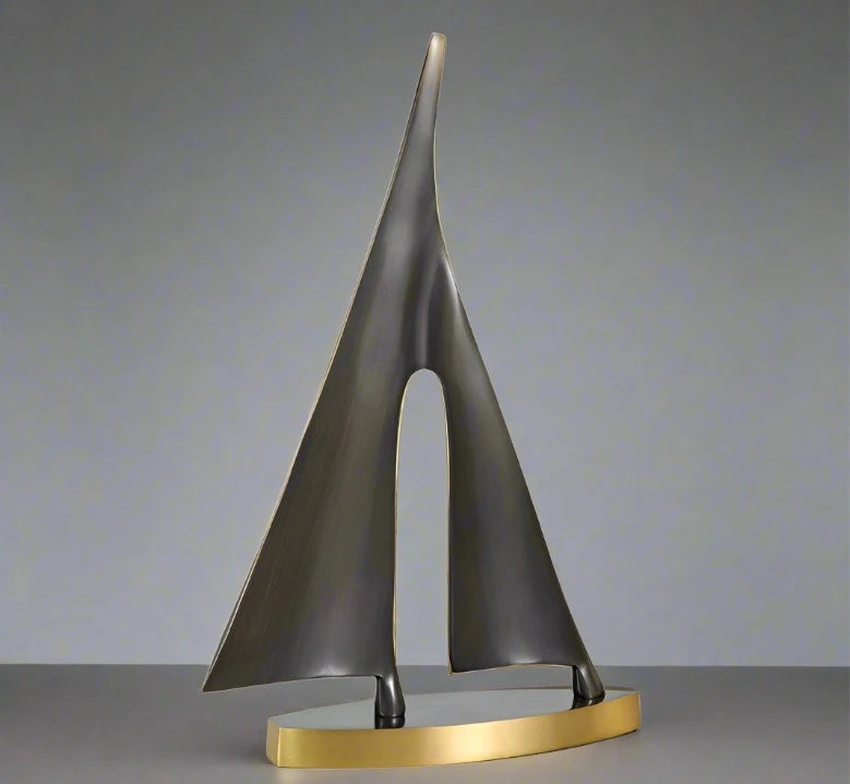 Load image into Gallery viewer, Sail Boat Sculpture - Modern Minimalist Desk Decoration - ESSMCO
