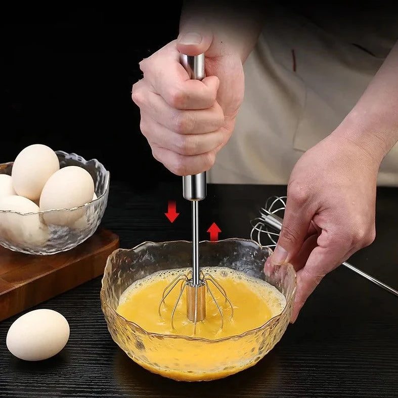 Load image into Gallery viewer, Stainless Steel Semi-Automatic Egg Beater Hand Mixer - ESSMCO
