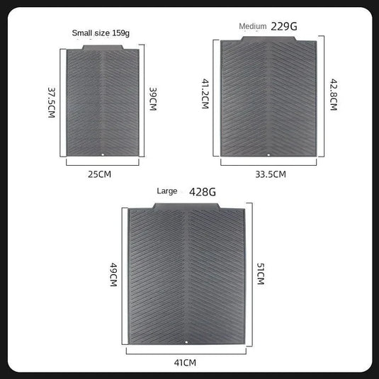 Silicone Drain Pad and Drying Mat - Non-Slip Kitchen Utensil Mat - ESSMCO