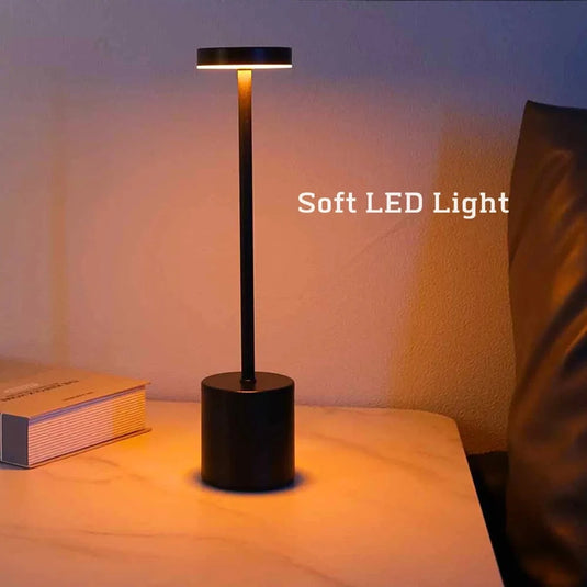 LED Rechargeable Touch Table Lamp - Three Colors Bedside Light - ESSMCO