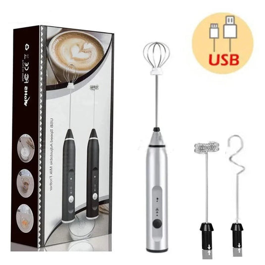 Wireless Electric Milk Frother and Handheld Coffee Whisk - ESSMCO